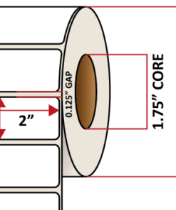 Premium Inkjet Matte Paper Labels - 2.0'' x 1.0''