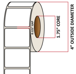 Premium Inkjet Matte Synthetic (DRUM) Labels - 2.0'' x 1.5''