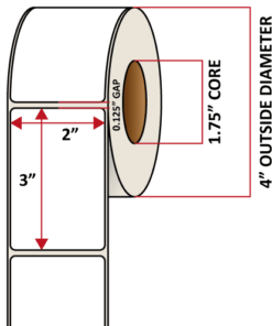 Premium Inkjet Matte Paper Labels - 2.0'' x 3.0''