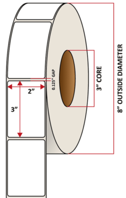 Premium Inkjet Gloss Poly Labels - 2.0'' x 3.0''