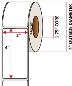 Premium Inkjet Matte Paper Labels - 2.0'' x 4.0''