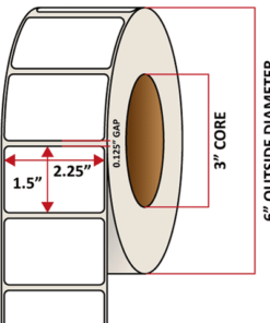 Premium Inkjet Matte Paper Labels - 2.25'' x 1.5''