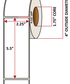 Premium Inkjet Matte Paper Labels - 2.25'' x 5.5''