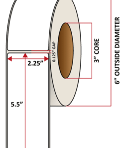 Premium Inkjet Matte Paper Labels - 2.25'' x 5.5''