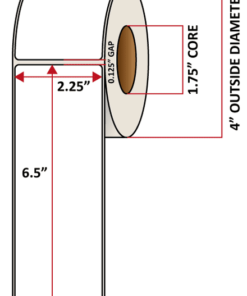 Premium Inkjet Matte Paper Labels - 2.25'' x 6.5''