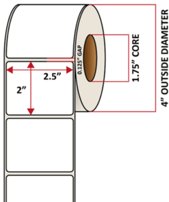 Premium Inkjet Matte Paper Labels - 2.5'' x 2.0''