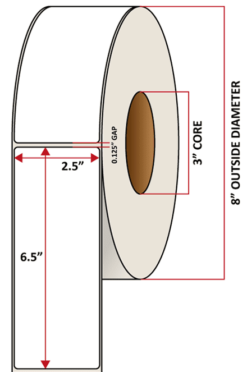 Premium Inkjet Matte Paper Labels - 2.5'' x 6.5''