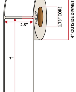 Premium Inkjet Matte Paper Labels - 2.5'' x 7.0''