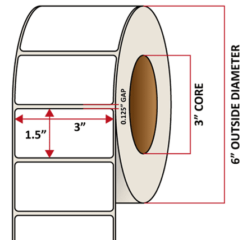 Premium Inkjet Matte Paper Labels - 3.0'' x 1.5''