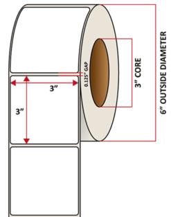 Premium Inkjet Matte Paper Labels - 3.0'' x 3.0''