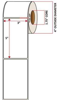 Premium Inkjet Matte Paper Labels - 3.0'' x 5.0''