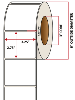 Premium Inkjet Gloss Poly Labels - 3.25'' x 2.75''