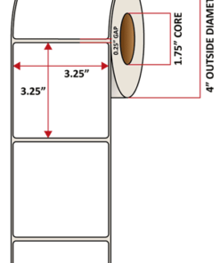 Premium Inkjet Matte Paper Labels - 3.25'' x 3.25''