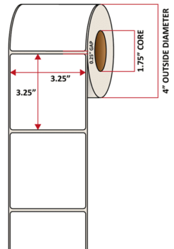 Premium Inkjet Matte Paper Labels - 3.25'' x 3.25''