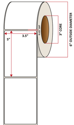 Premium Inkjet Gloss Paper Labels - 3.5'' x 5.0''