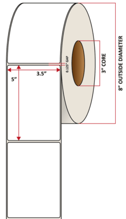 Premium Inkjet Matte Paper Labels - 3.5'' x 5.0''