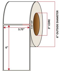 Premium Inkjet Matte Synthetic (DRUM) Labels - 3.75'' x 6.0''