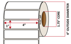 Premium Inkjet Matte Paper Labels - 4.0'' x 1.0''