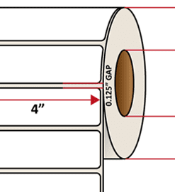 Premium Inkjet Matte Paper Labels - 4.0'' x 1.0''