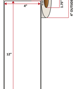 Premium Inkjet Matte Paper Labels - 4.0'' x 12.0''