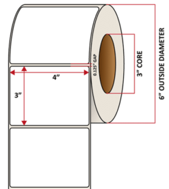 Premium Inkjet Matte Synthetic (DRUM) Labels - 4.0'' x 3.0''