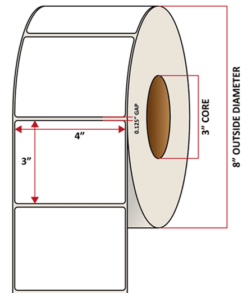 Premium Inkjet Matte Synthetic (DRUM) Labels - 4.0'' x 3.0''