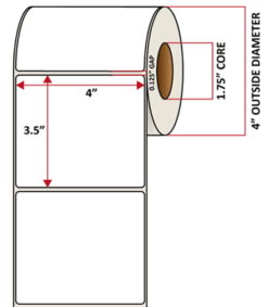 Premium Inkjet Matte Paper Labels - 4.0'' x 3.5''