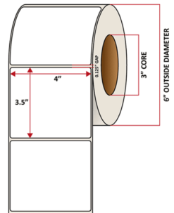 Premium Inkjet Gloss Paper Labels - 4.0'' x 3.5''