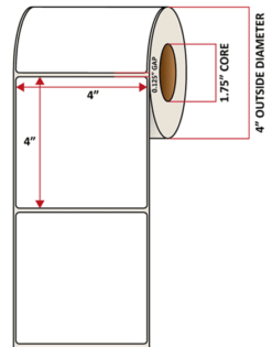 Premium Inkjet Matte Paper Labels - 4.0'' x 4.0''