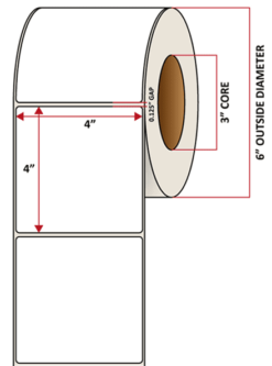 Premium Inkjet Matte Paper Labels - 4.0'' x 4.0''