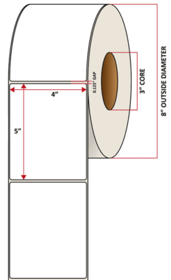 Premium Inkjet Matte Paper Labels - 4.0'' x 5.0''