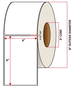 Premium Inkjet Matte Synthetic (DRUM) Labels - 4.0'' x 6.0''