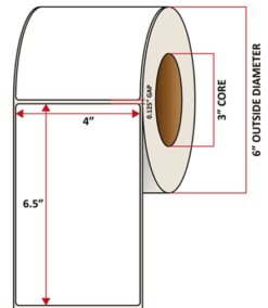 Premium Inkjet Matte Synthetic (DRUM) Labels - 4.0'' x 6.5''