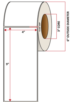 Premium Inkjet Matte Synthetic (DRUM) Labels - 4.0'' x 9.0''