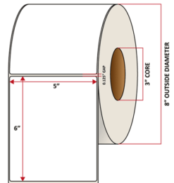 Premium Inkjet Matte Synthetic (DRUM) Labels - 5.0'' x 6.0''