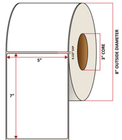 Premium Inkjet Matte Synthetic (DRUM) Labels - 5.0'' x 7.0''