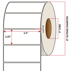 Premium Inkjet Matte Paper Labels - 5.5'' x 2.25''