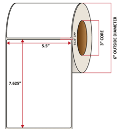 Premium Inkjet Gloss Paper Labels - 5.5'' x 7.625''