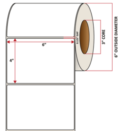 Premium Inkjet Matte Synthetic (DRUM) Labels - 6.0'' x 4.0''