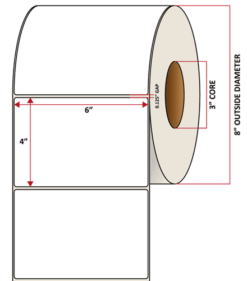 Premium Inkjet Matte Synthetic (DRUM) Labels - 6.0'' x 4.0''