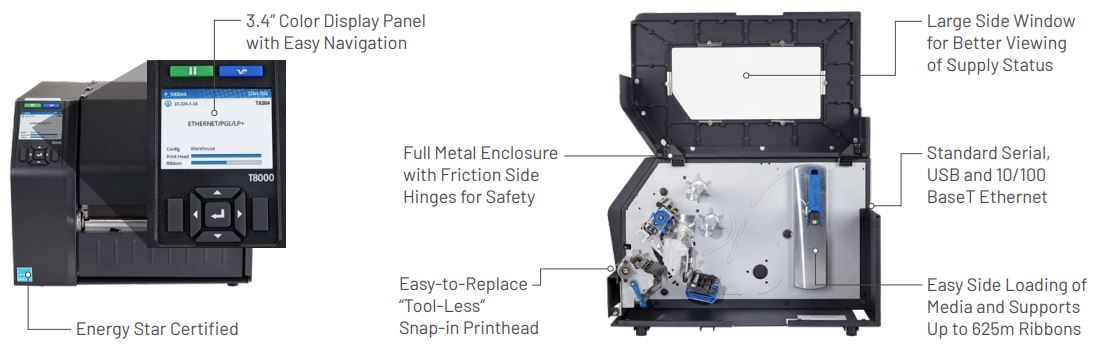 Printronix T8000 key features