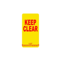 Flue Space Keep Clear Labels