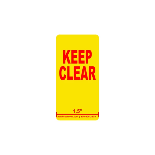 Flue Space Keep Clear Labels