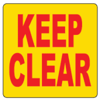Flue Space Keep Clear Labels