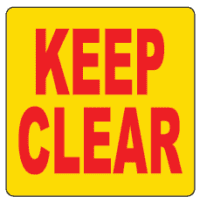 Flue Space Keep Clear Labels