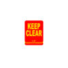 Flue Space - Keep Clear Labels – Yellow Text on Red