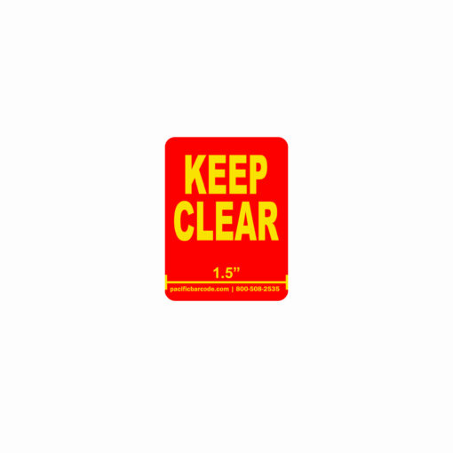 Flue Space - Keep Clear Labels – Yellow Text on Red