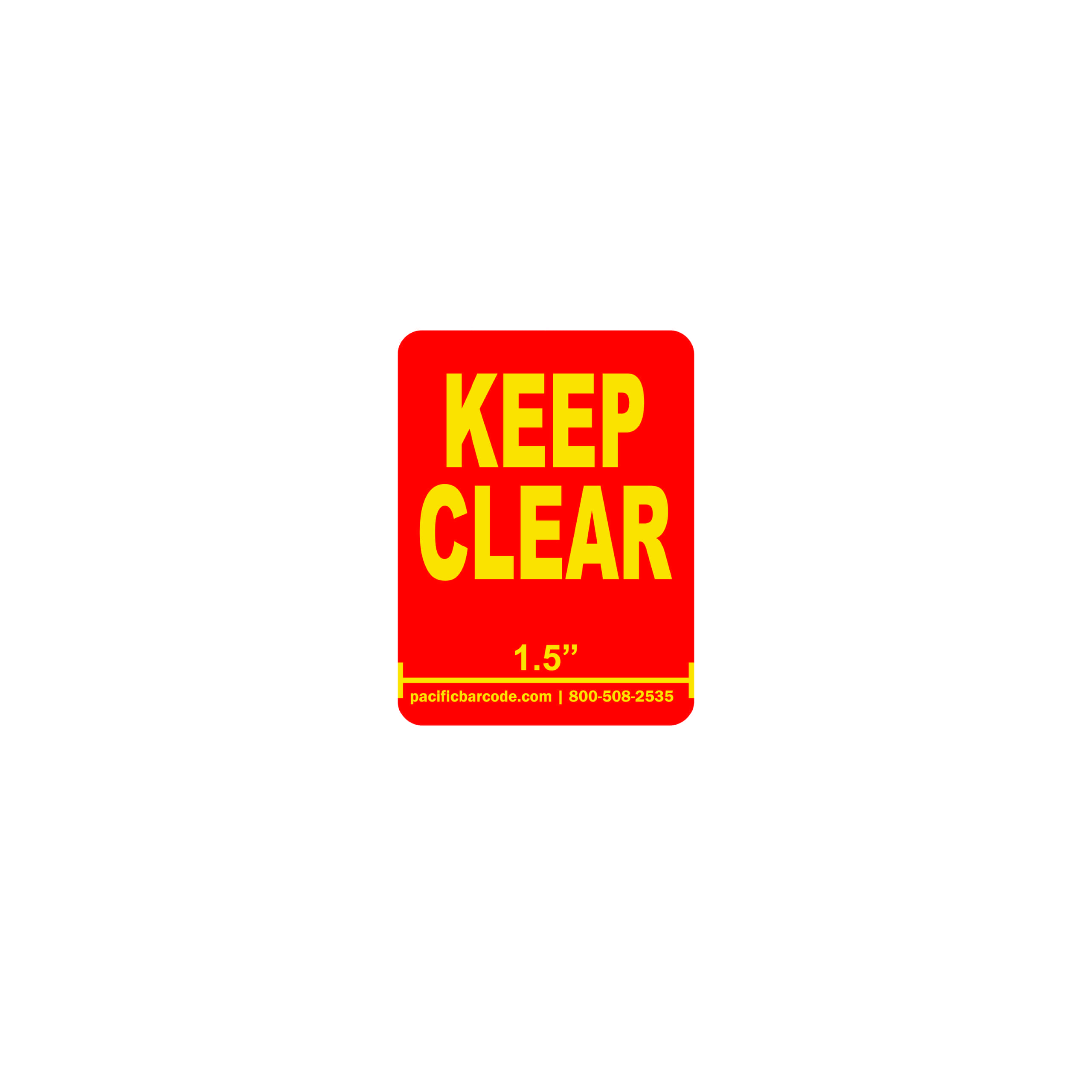Flue Space - Keep Clear Labels - 1.5