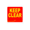 Flue Space Keep Clear Labels - Yellow Text on Red