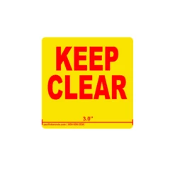 Flue Space Keep Clear Labels